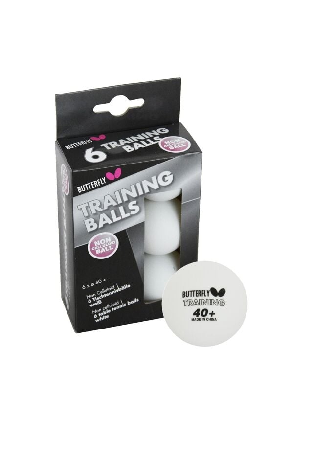 Butterfly 85140 Training Balls 40+ Antrenman 6'lı Kutu Beyaz