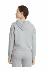 Puma ESS Cropped Logo Hoodie TR Light Gray Heather Bayan Sweatshirt Gri 58687004 S