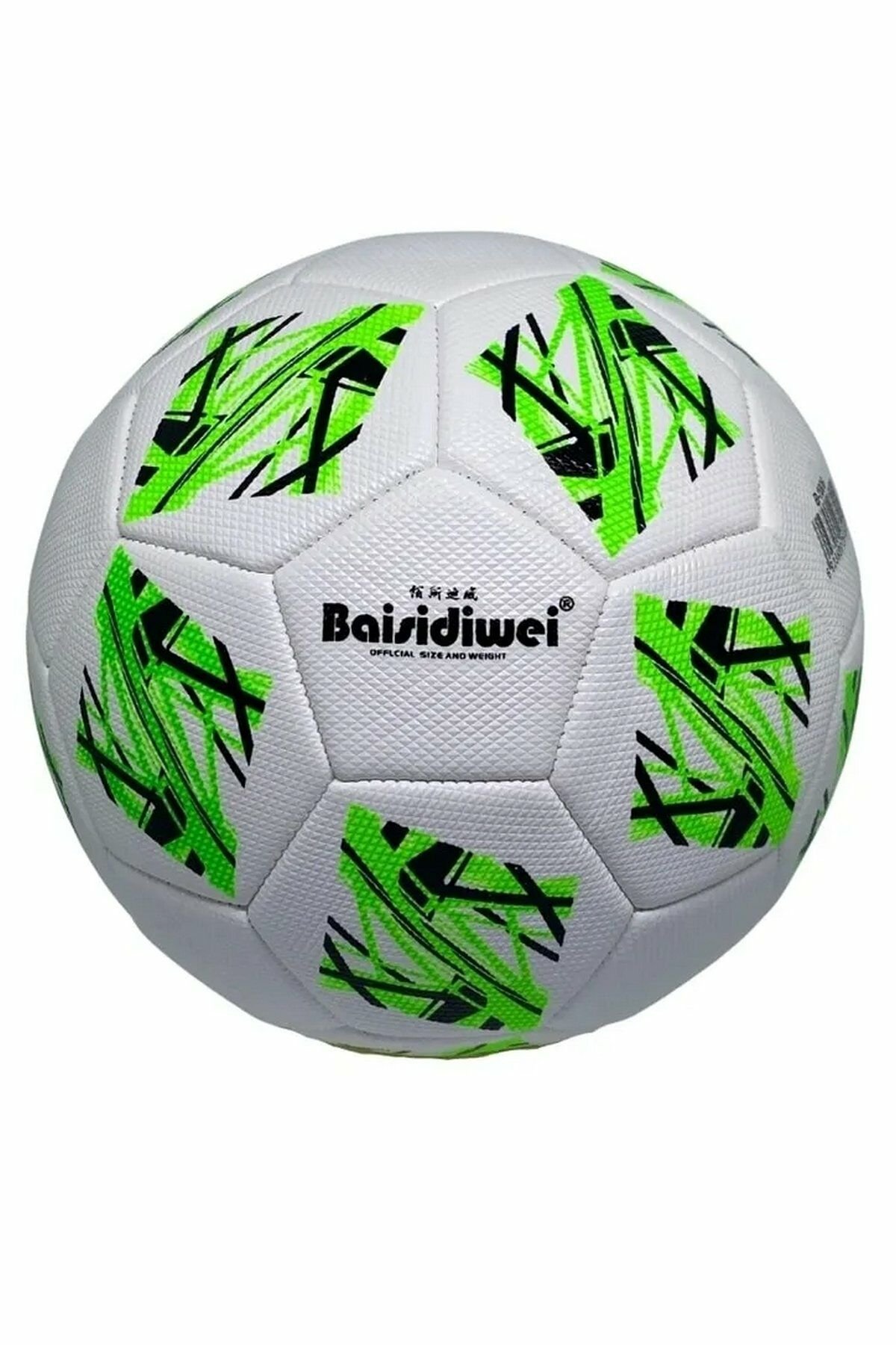 Baisidiwei B-1006 Suni Deri Dış Mekan No 5 Futbol Topu Beyaz/Yeşil