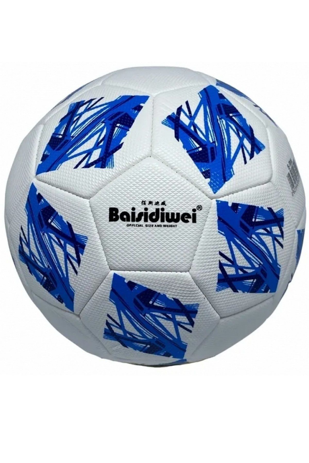 Baisidiwei B-1006 Suni Deri Dış Mekan No 5 Futbol Topu Beyaz/Mavi