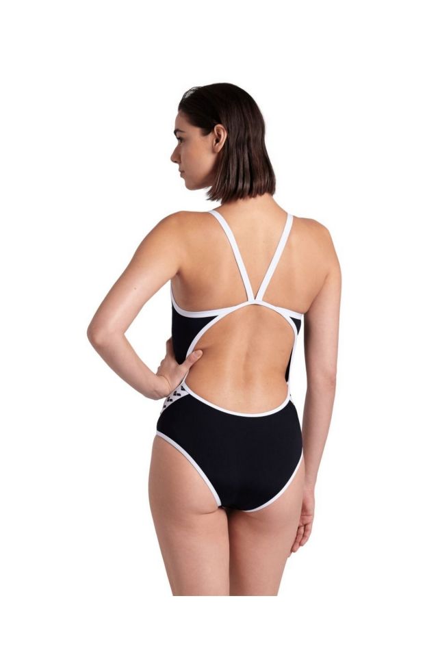 Arena Women's Arena Icons Super Fly Back Solid Bayan Yüzücü Mayo Si̇yah/Beyaz 005036510