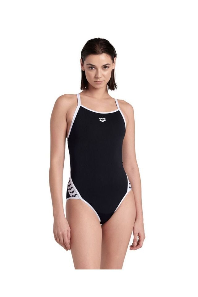 Arena Women's Arena Icons Super Fly Back Solid Bayan Yüzücü Mayo Si̇yah/Beyaz 005036510