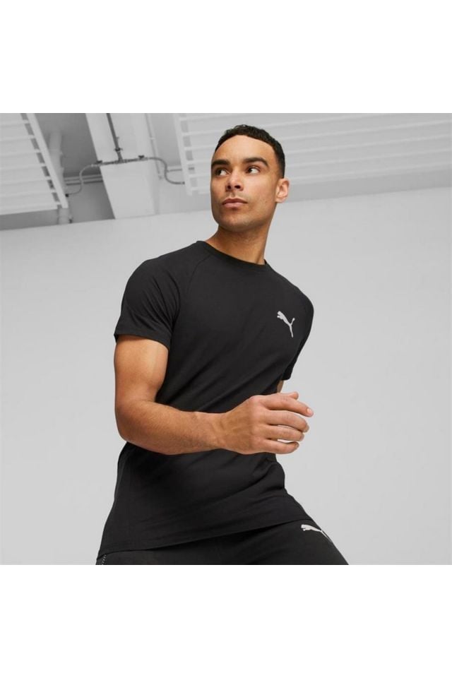 Puma Evostripe Tee Puma-Black Unisex Günlük Tişört Siyah 67592801
