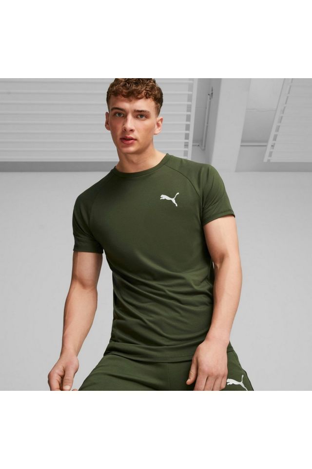 Puma Evostripe Tee Myrtle Unisex Günlük Tişört Yeşil 67592831