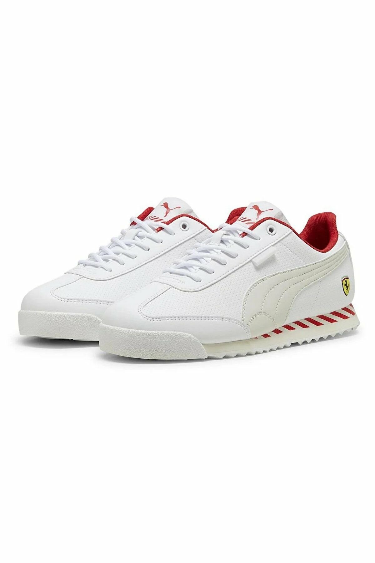 Puma Ferrari Roma Via Puma-White Vapor-Gray Erkek Günlük Ayakkabı Beyaz 30806702