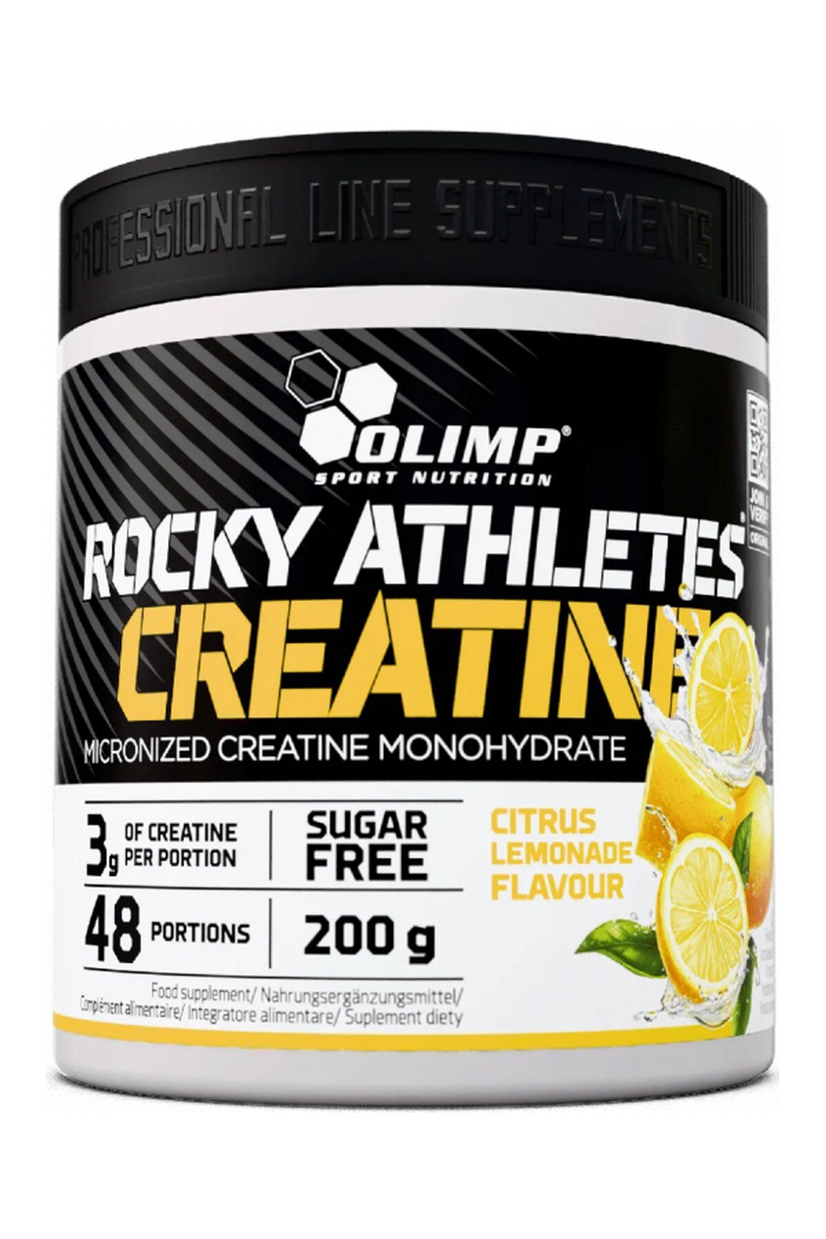 Olimp Rocky Athletes Creatine Citrus Limon 200g 48 Servis