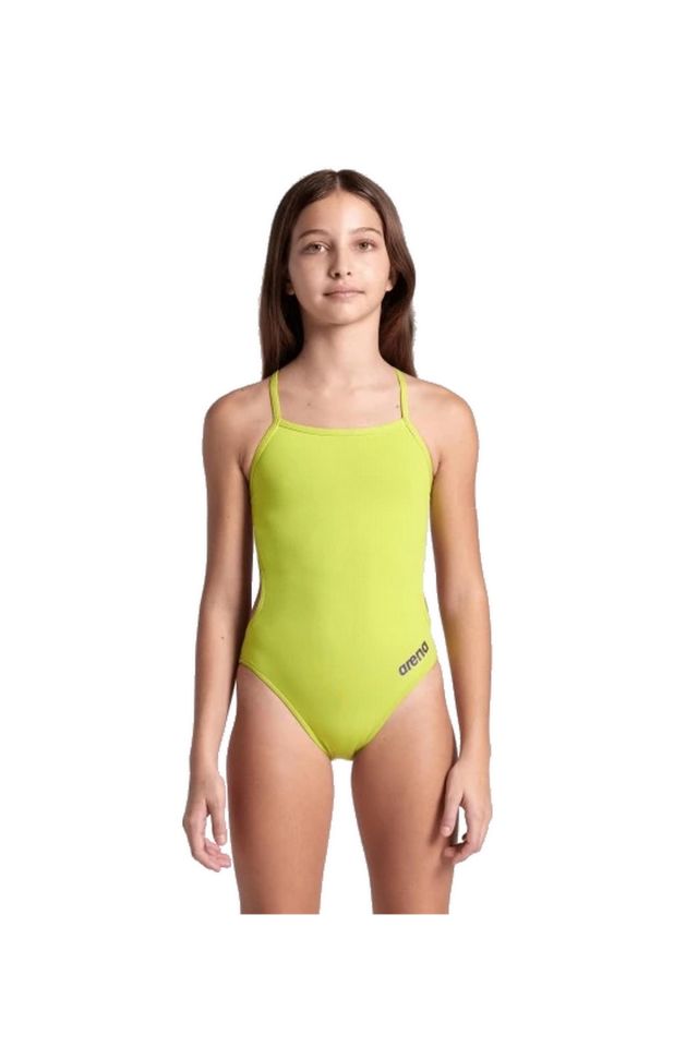 Arena Girl's Team Swimsuit Challenge Solid Kız Çocuk Mayo Yeşi̇l 004765650