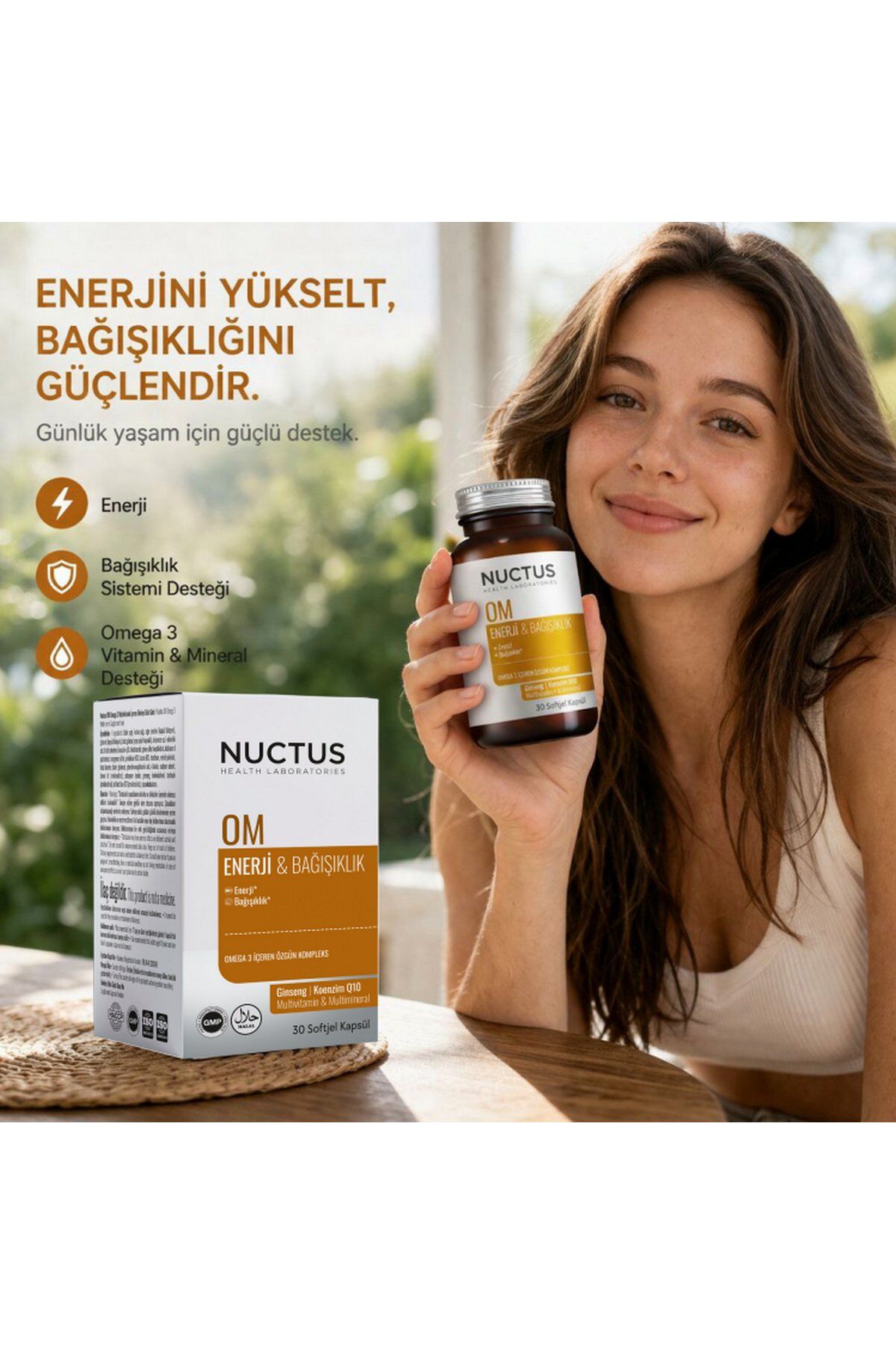 Nuctus OM Enerji & Bağışıklık Omega3 30 Kapsül