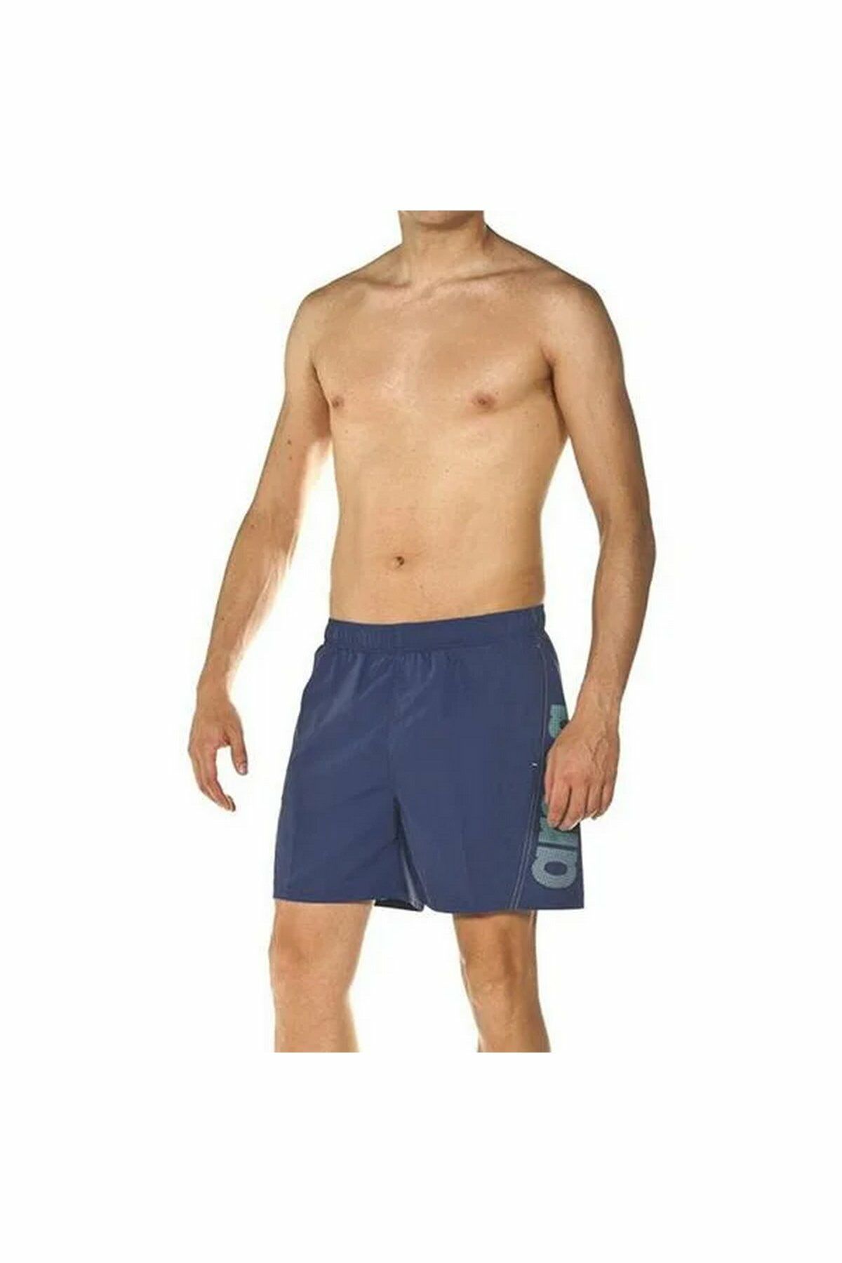Arena Fundamentals Logo Boxer Erkek Deniz Plaj Şort Yüzücü Mayo Lacivert 1B34478 XL