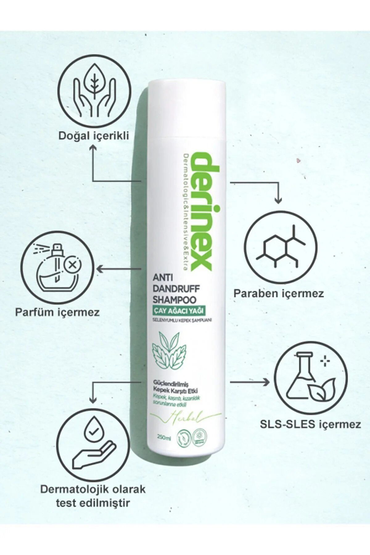 Derinex Anti Dandruff Şampuan Selenyum & Çay Ağacı