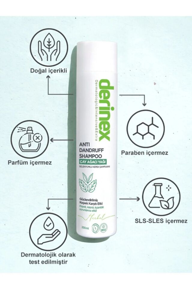 Derinex Anti Dandruff Şampuan Selenyum & Çay Ağacı