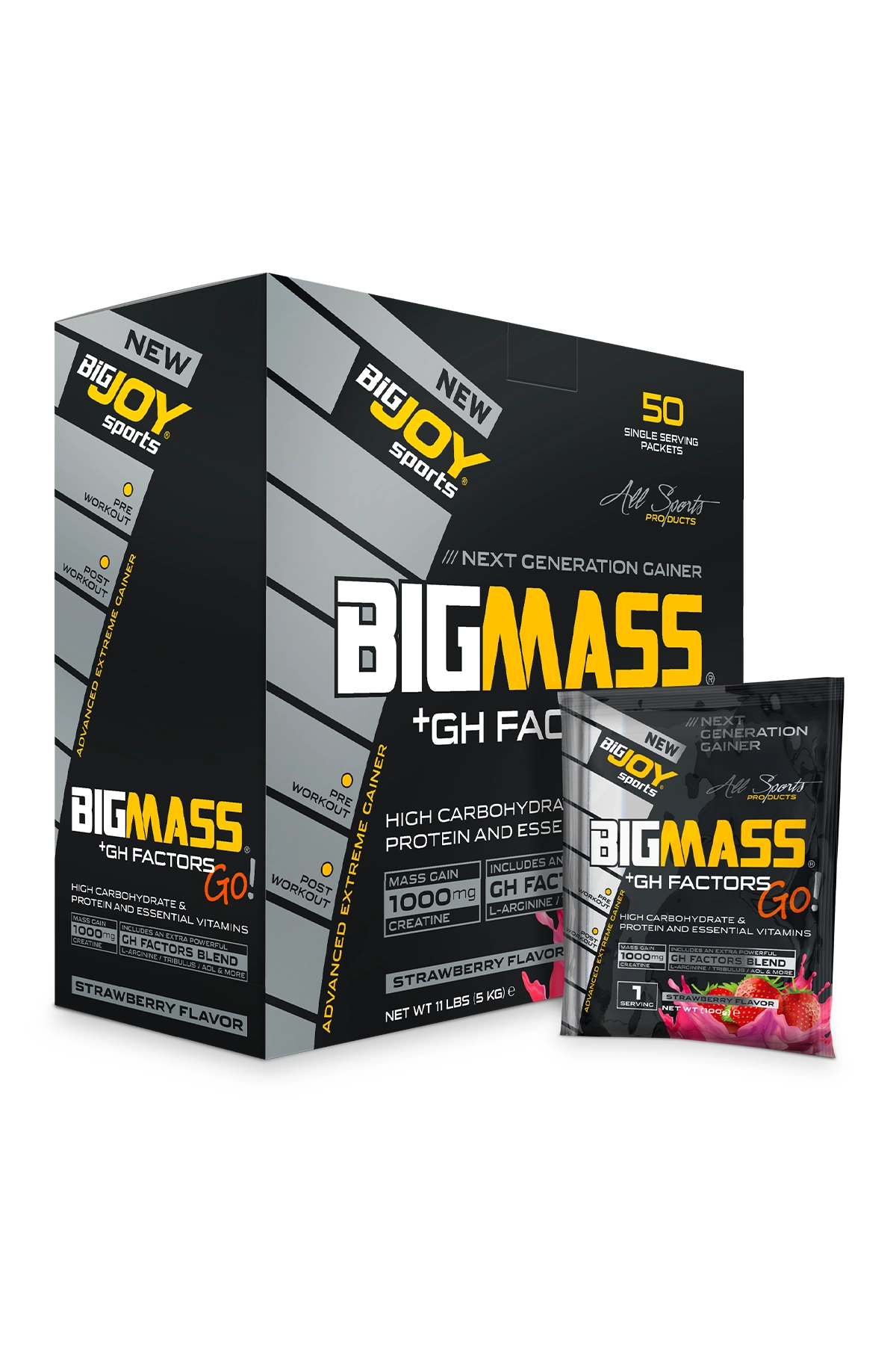 BigJoy Sports BigMass GH Factors GO! Çilek 5000g 50 Servis