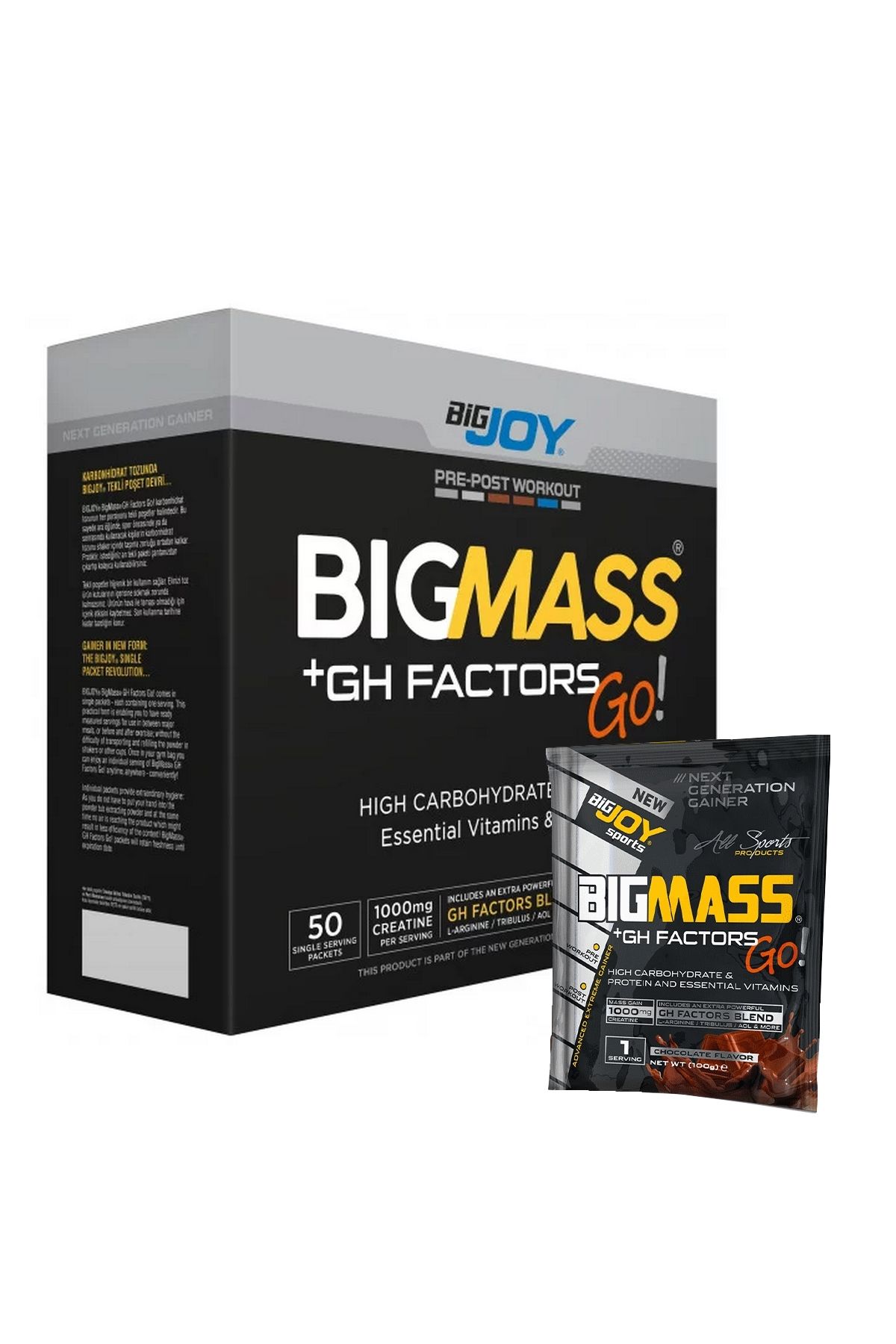 BigJoy Sports BigMass GH Factors GO! Çikolata 5000g 50 Servis