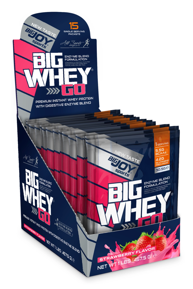 BigJoy Sports BigWhey GO Çilek 457.5g 15 Servis