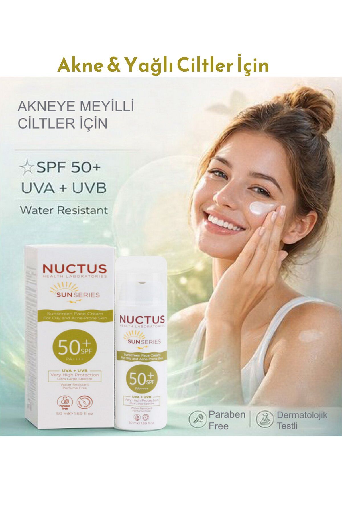 Nuctus Koruyucu Güneş Kremi (Akneli & Yağlı Ciltler) 50ml