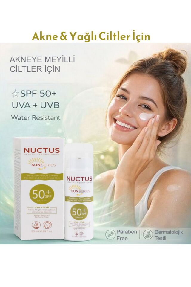 Nuctus Koruyucu Güneş Kremi (Akneli & Yağlı Ciltler) 50ml