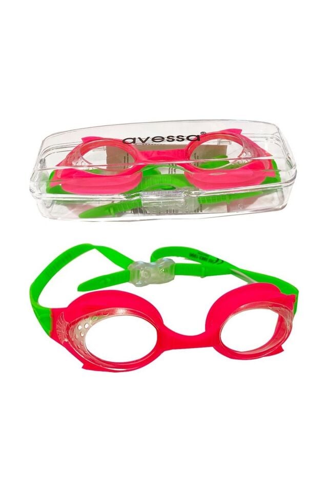 Avessa AVS-GS28-PY Çocuk Yüzücü Gözlüğü Pembe/Yeşil