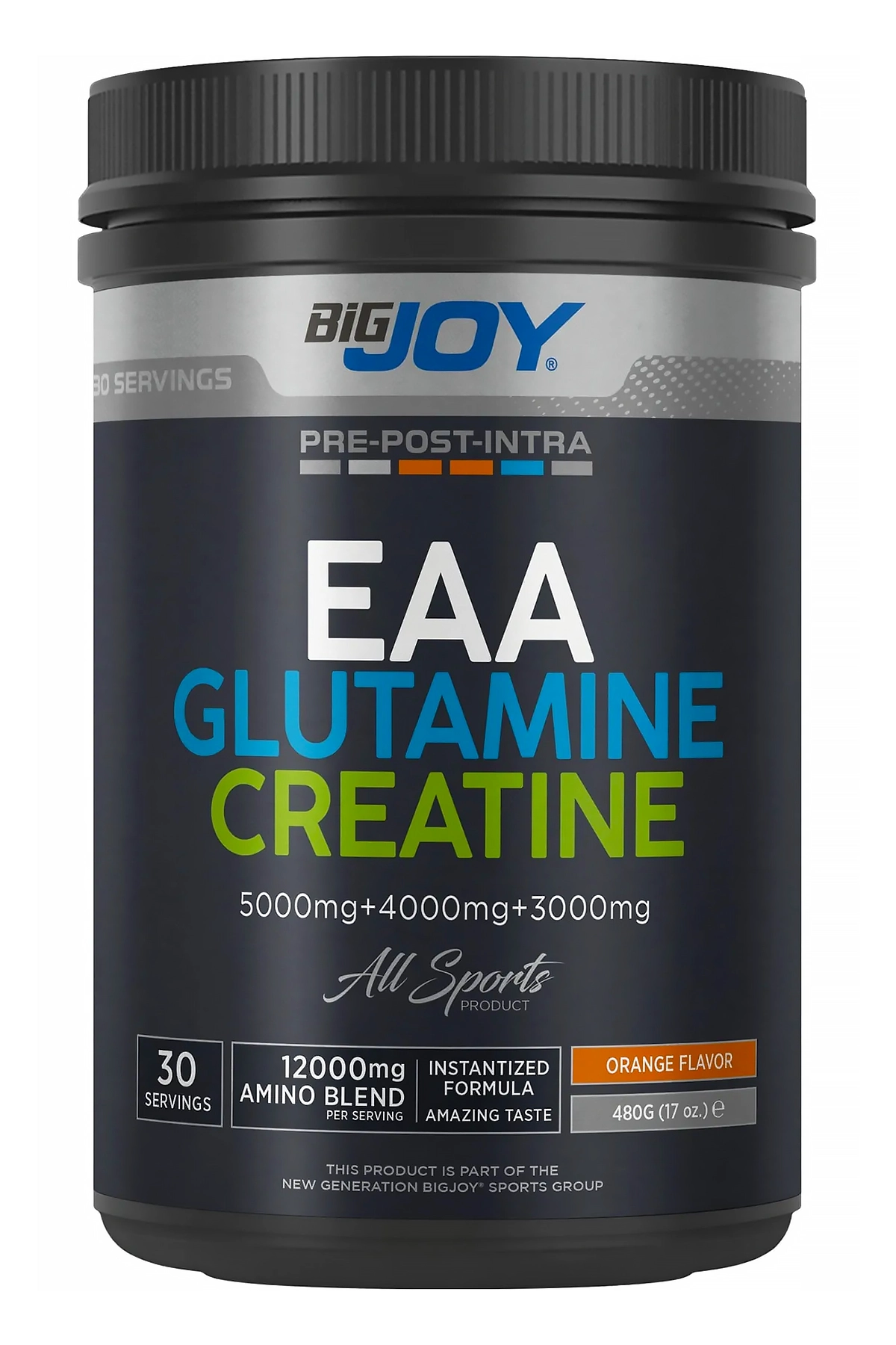 BigJoy Sports EAA + Glutamine + Creatine Portakal 480g 30 Servis