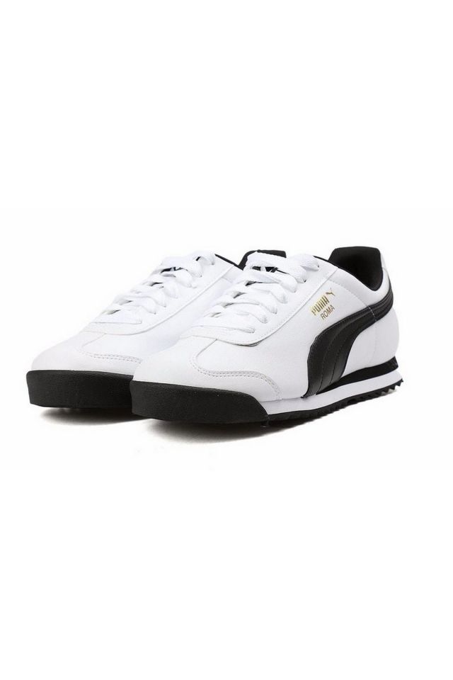 Puma Roma Basic Black White Erkek Günlük Spor Ayakkabı Beyaz 35357204 42