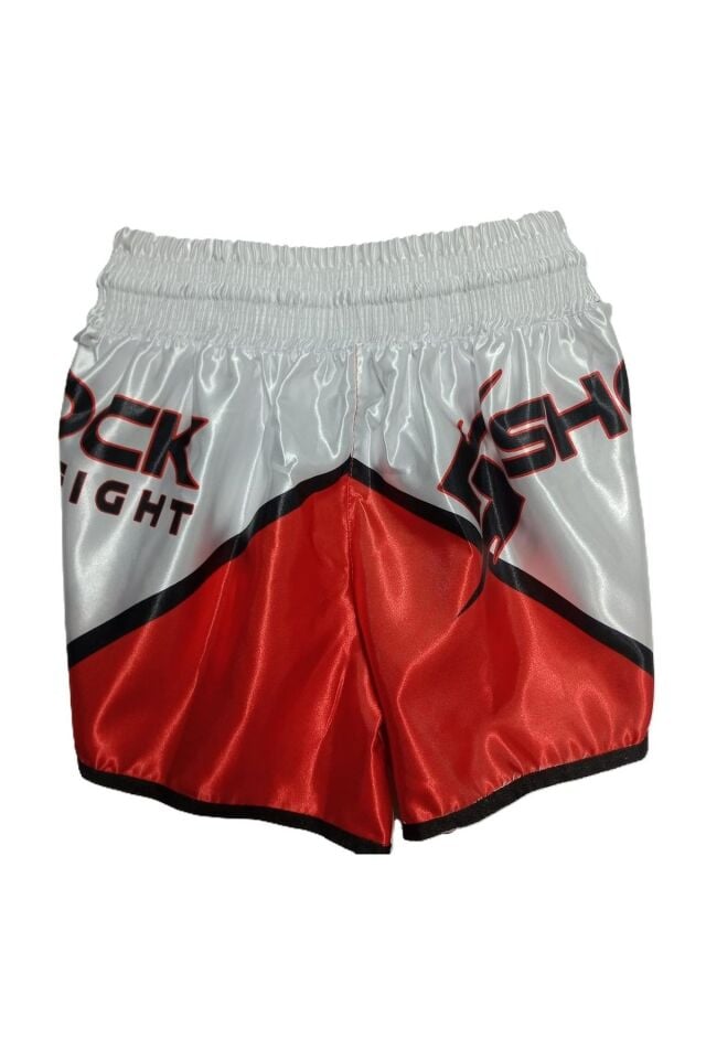 Shock Fight Kick Boks Şort Kırmızı/Beyaz (XS)