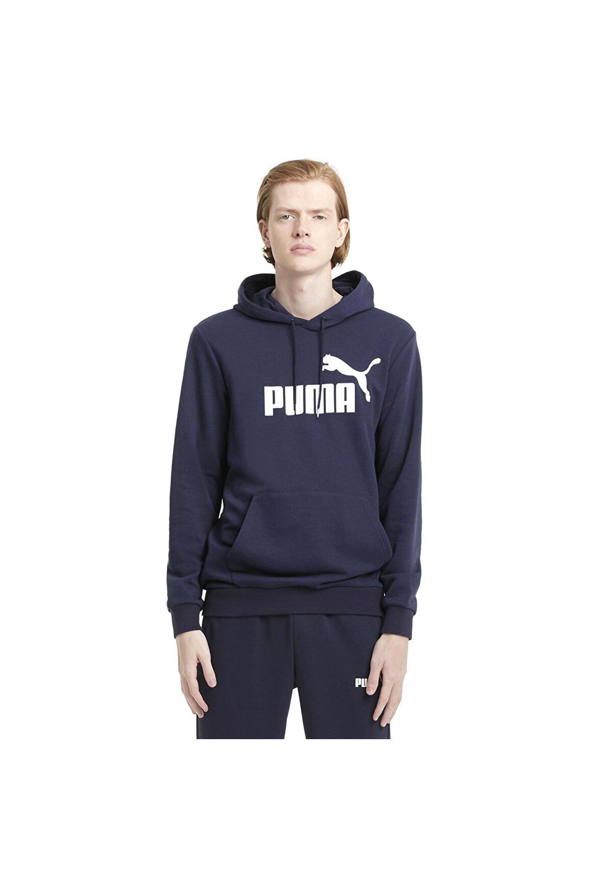 Puma ESS Big Logo Hoodie TR Peacoat Erkek Günlük Spor Sweatshirt Lacivert 58668806 S