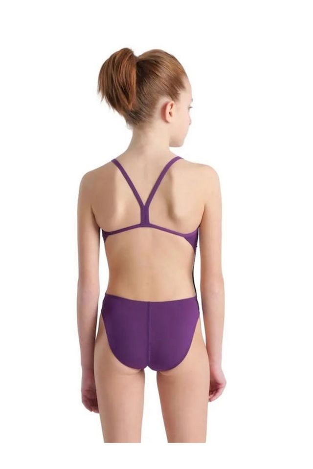 Arena Girl's Team Swimsuit Challenge Solid Kız Çocuk Mayo Mor 004765911