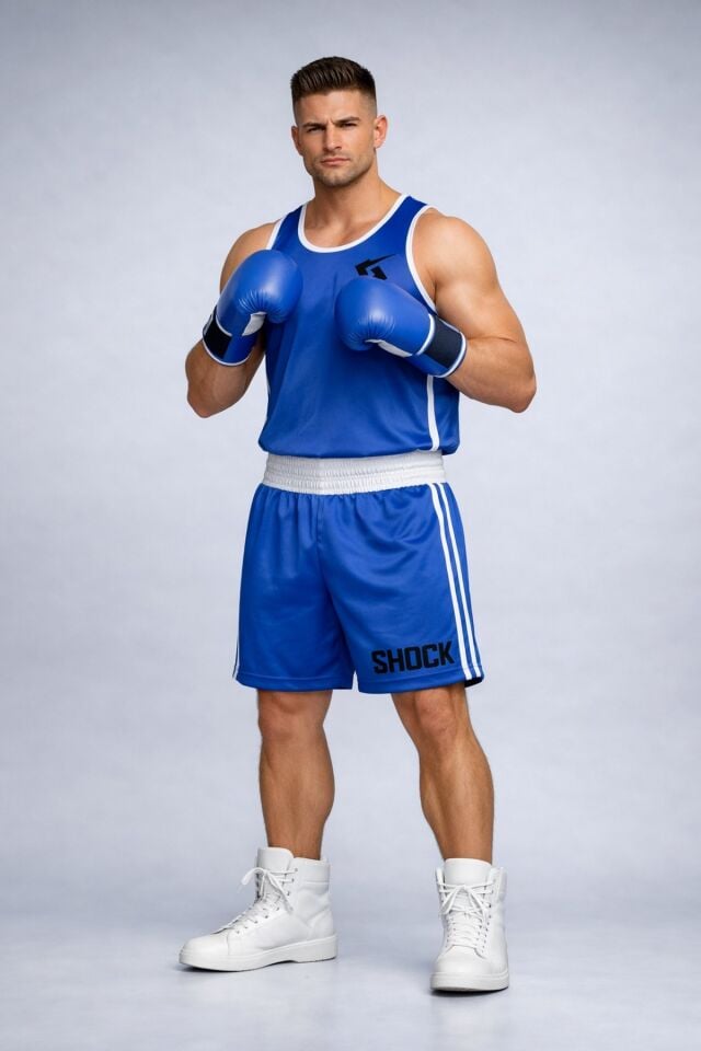 Shock Fight Boks Atlet Şort Takımı Mavi (L)