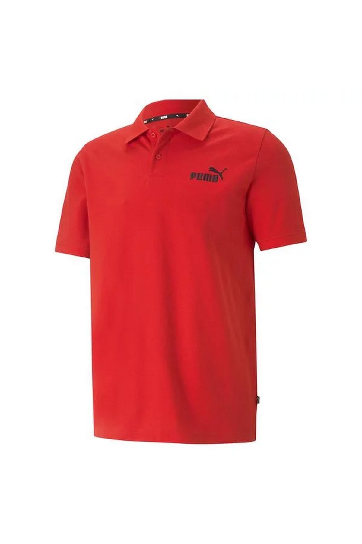 Puma ESS Pique Polo High Risk Red Erkek Polo Yaka Tişört Kırmızı 58667411