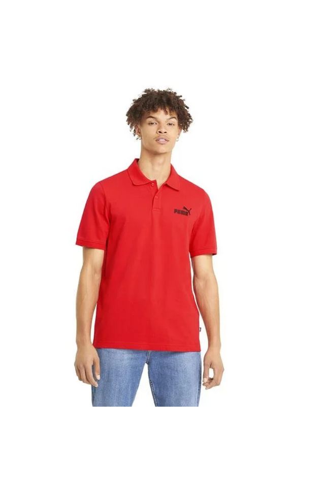 Puma ESS Pique Polo High Risk Red Erkek Polo Yaka Tişört Kırmızı 58667411