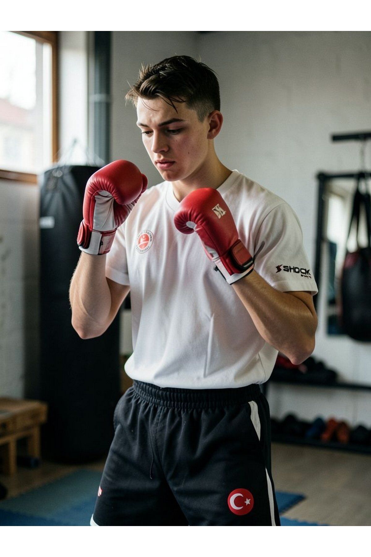 Shock Fight Onaylı KickBoks Kısa Kollu Tişört Beyaz (S)