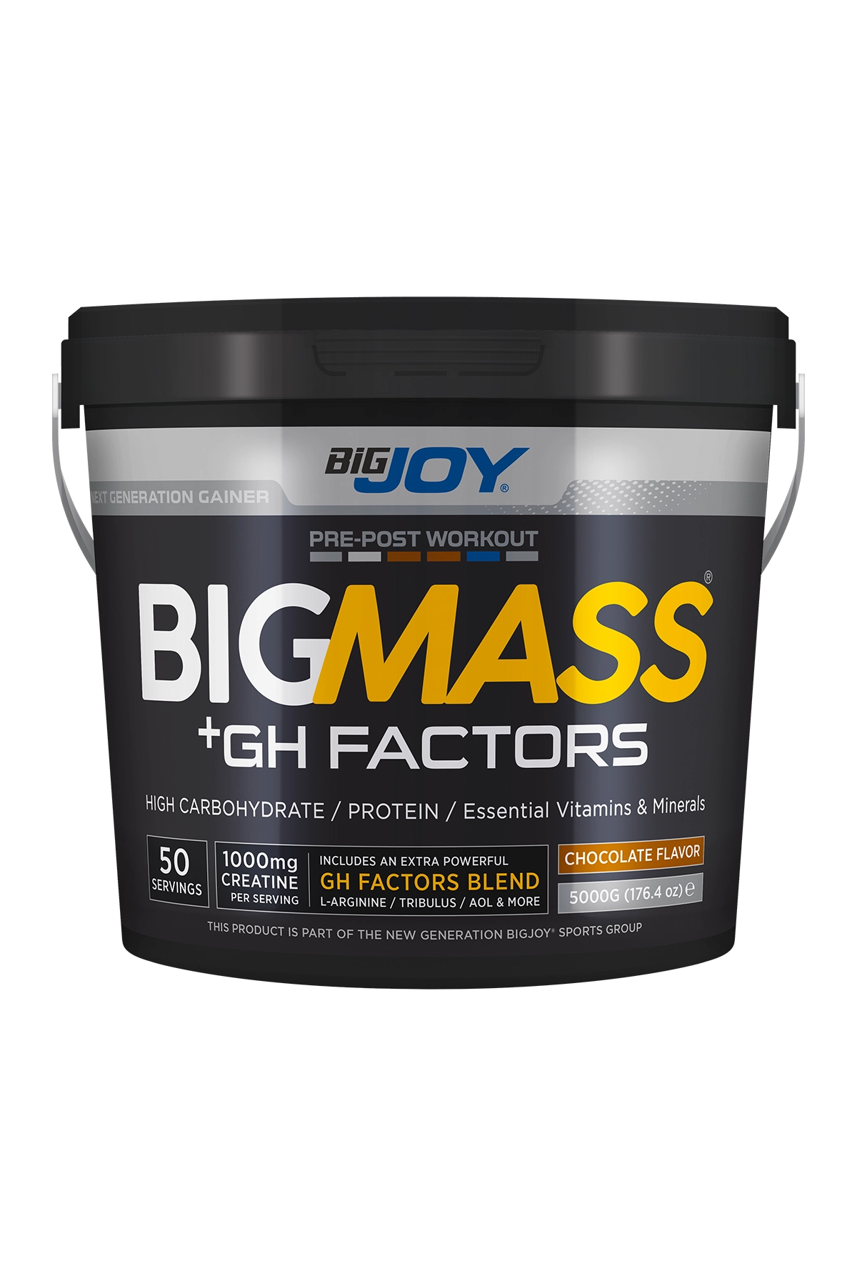 BigJoy Sports BigMass GH Factors Çikolata (Kova) 5000g 50 Servis