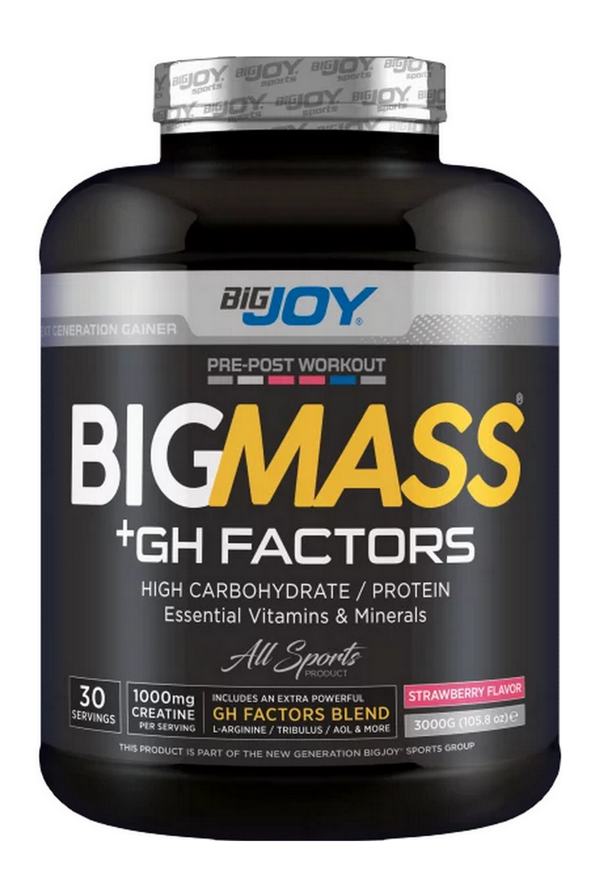 BigJoy Sports BigMass GH Factors Çilek 3000g 30 Servis