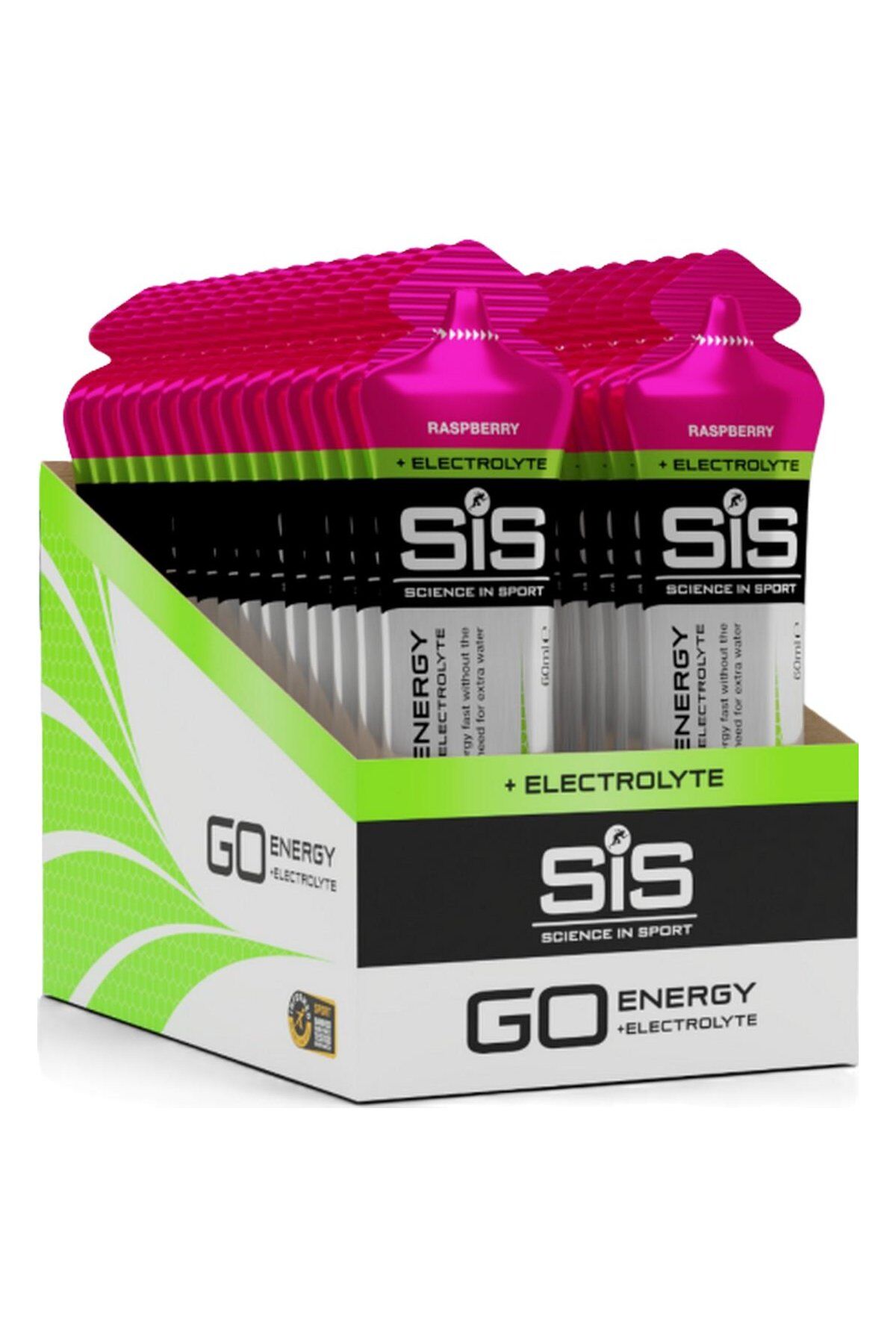 Sis Go Energy + Electrolyte Gel Ahududu Aromalı Jel 60 ml x 30 Adet