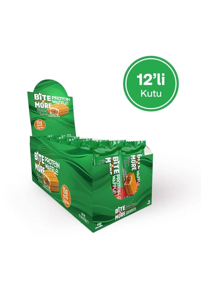Bite & More Protein Waffle İtalyan Rüzgarı Tiramisu Aromalı 55gr x 12 Adet