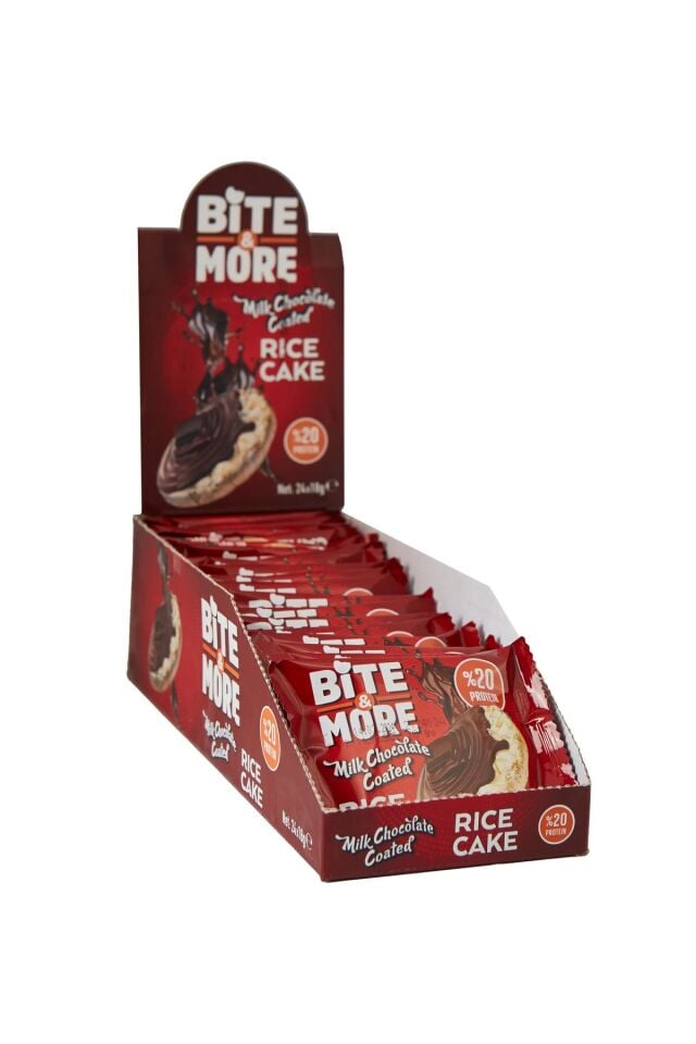 Bite & More Protein Rice Cake Sütlü Çikolata Aromalı Pirinç Patlağı 18gr x 24 Adet