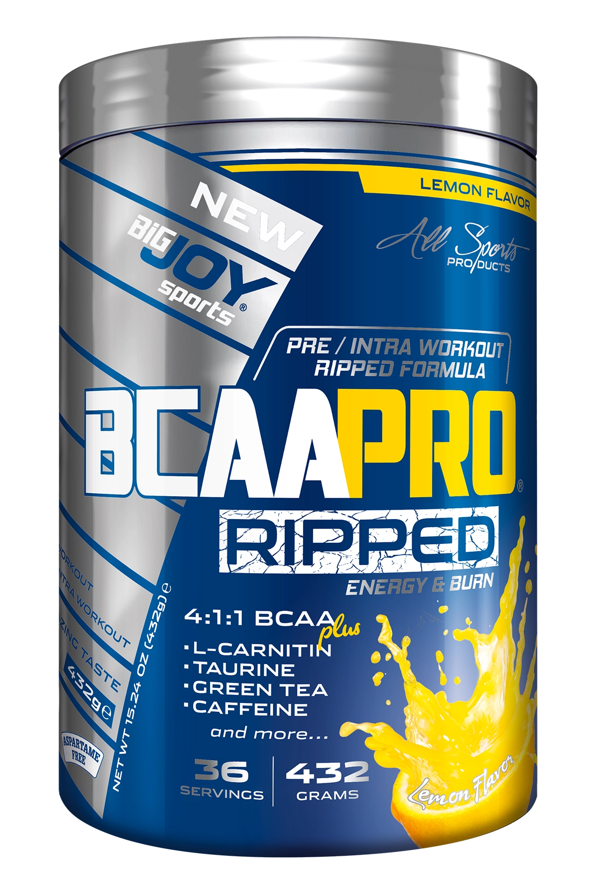 BigJoy Sports BCAAPro 4:1:1 Ripped Limon 432g 36 Servis