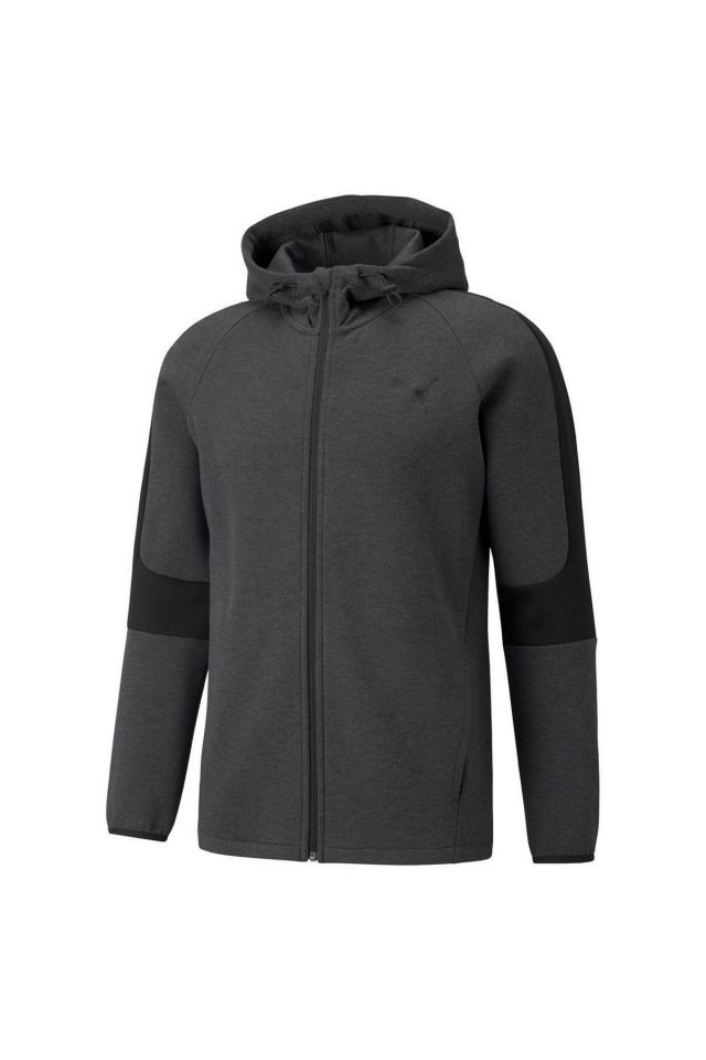 Puma Evostripe Core FZ Hoodie Dark Gray Heather Kapüşonlu Erkek Sweatshirt Koyu Gri 58581207