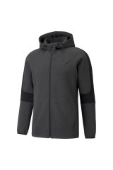 Puma Evostripe Core FZ Hoodie Dark Gray Heather Kapüşonlu Erkek Sweatshirt Koyu Gri 58581207 L