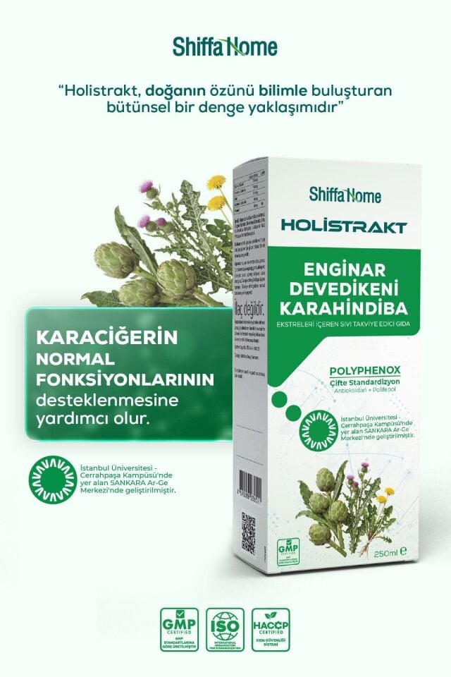 AksuVital Shiffa Home Holistrakt Enginar - Devedikeni - Karahindiba Ekstre (Karaciğer) 250 ml