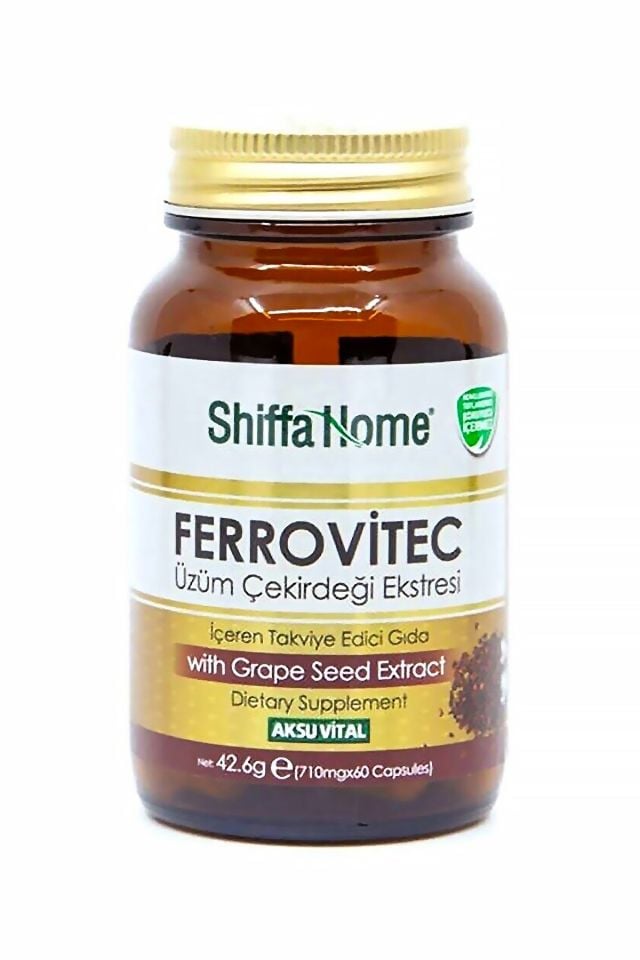 AksuVital Shiffa Home Ferrovitec Üzüm Çekirdeği Ekstresi 710mg 60 Kapsül