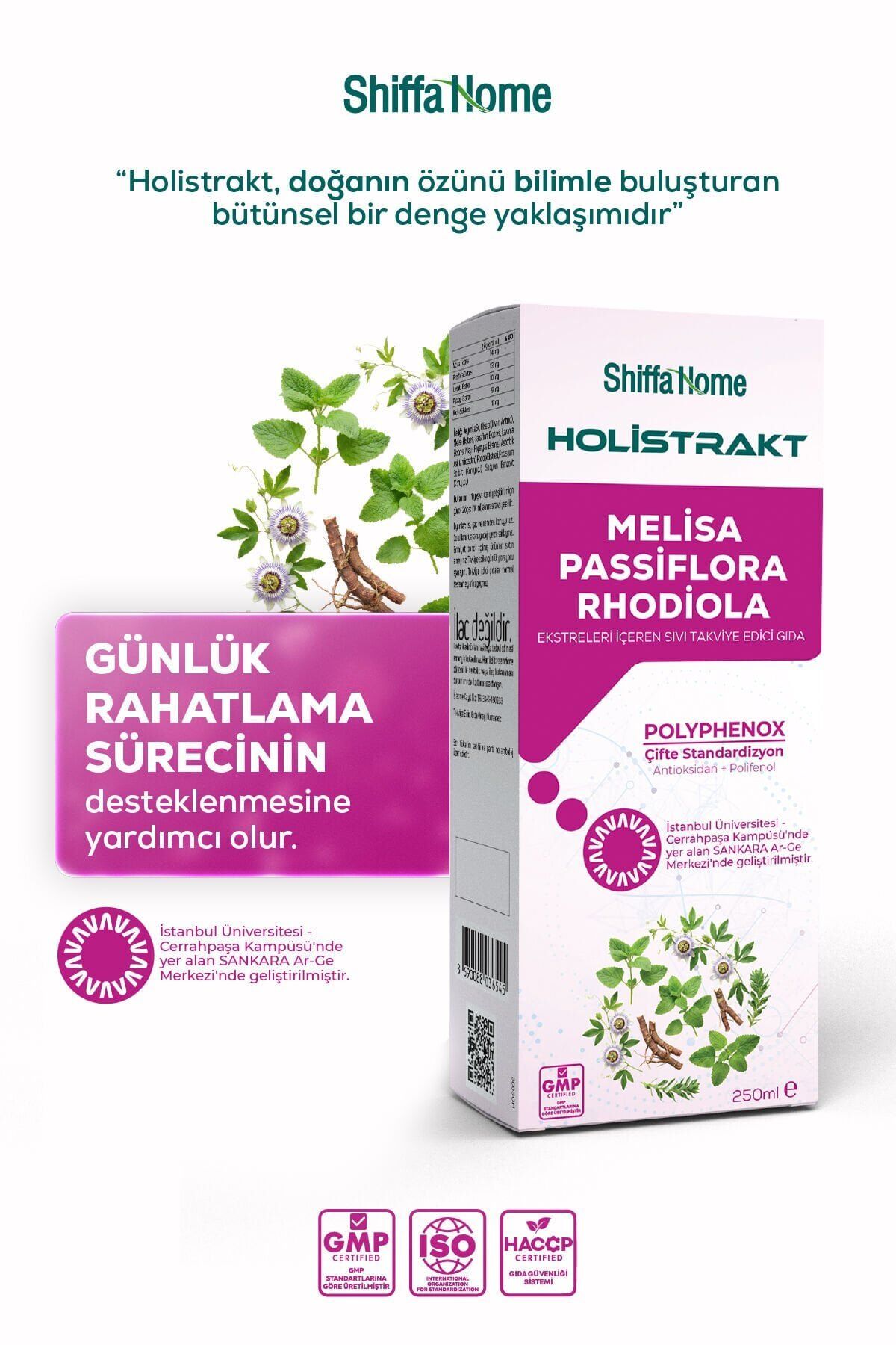 AksuVital Shiffa Home Holistrakt Melisa - Passiflora - Rhodiola Ekstre 250 ml
