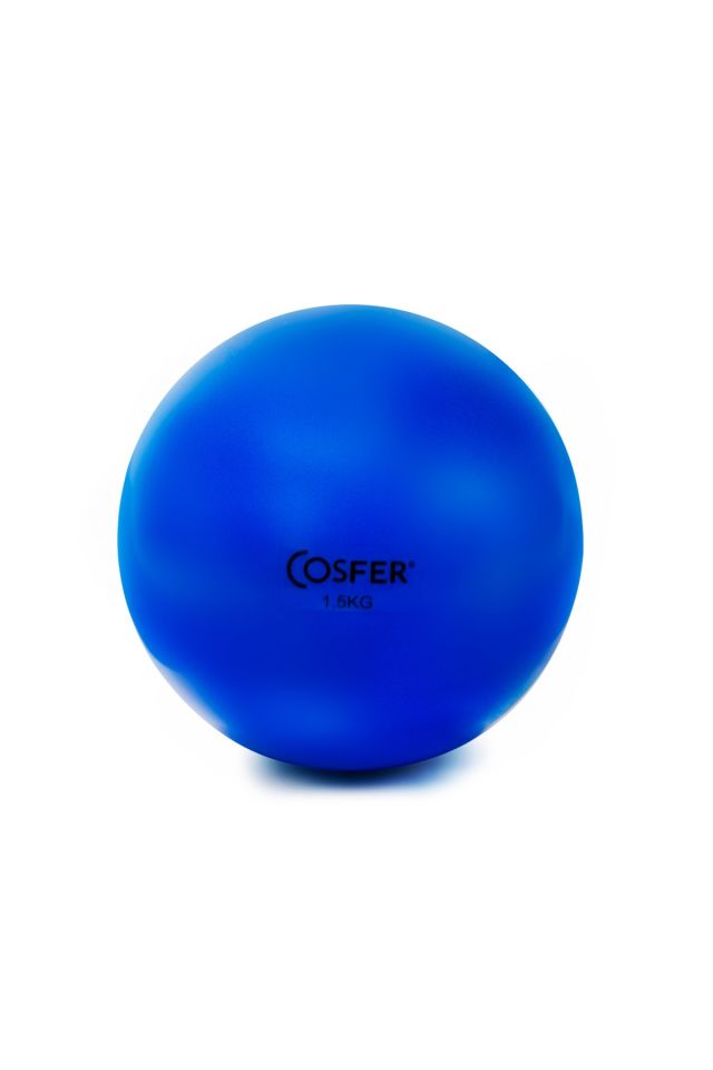 Cosfer Pilates Antrenman Ağırlık Sağlık Topu Toning 1.5 Kg Mavi