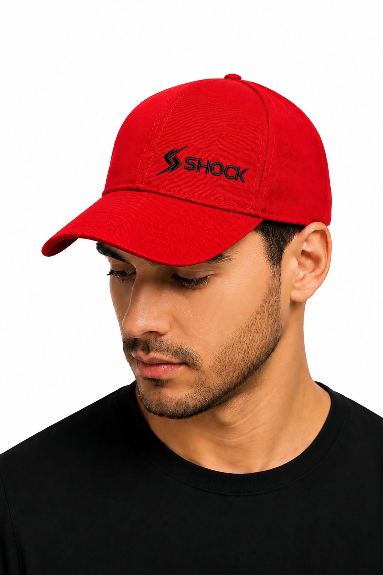 Shock Sports Cap Unisex Spor Şapka Kırmızı / Siyah Logo