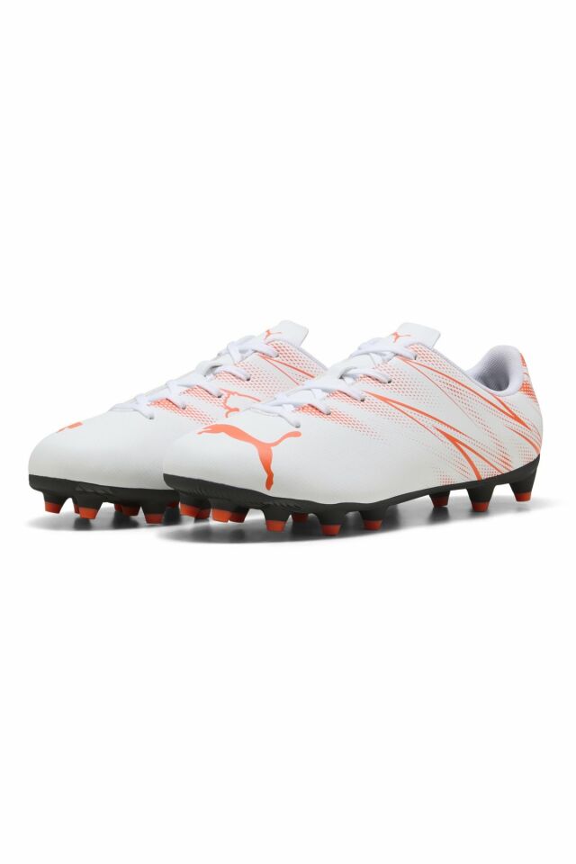 Puma Attacanto FG/AG Jr Unisex Çocuk-Genç Futbol Krampon Beyaz 10748013
