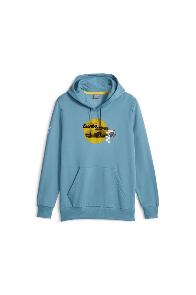 Puma PL Graphic Hoodie Bold Blue Unisex Günlük Spor Sweatshirt Mavi 62102502