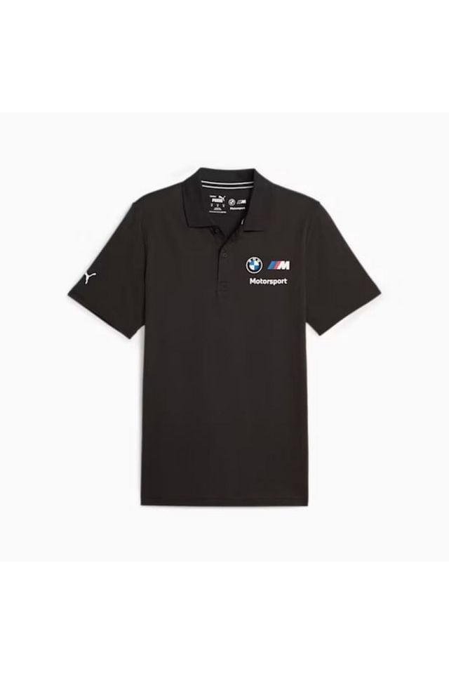 Puma Bmw MMS Essentials Motorsport Polo Puma-Black Erkek Polo Yaka Tişört Siyah 62131201