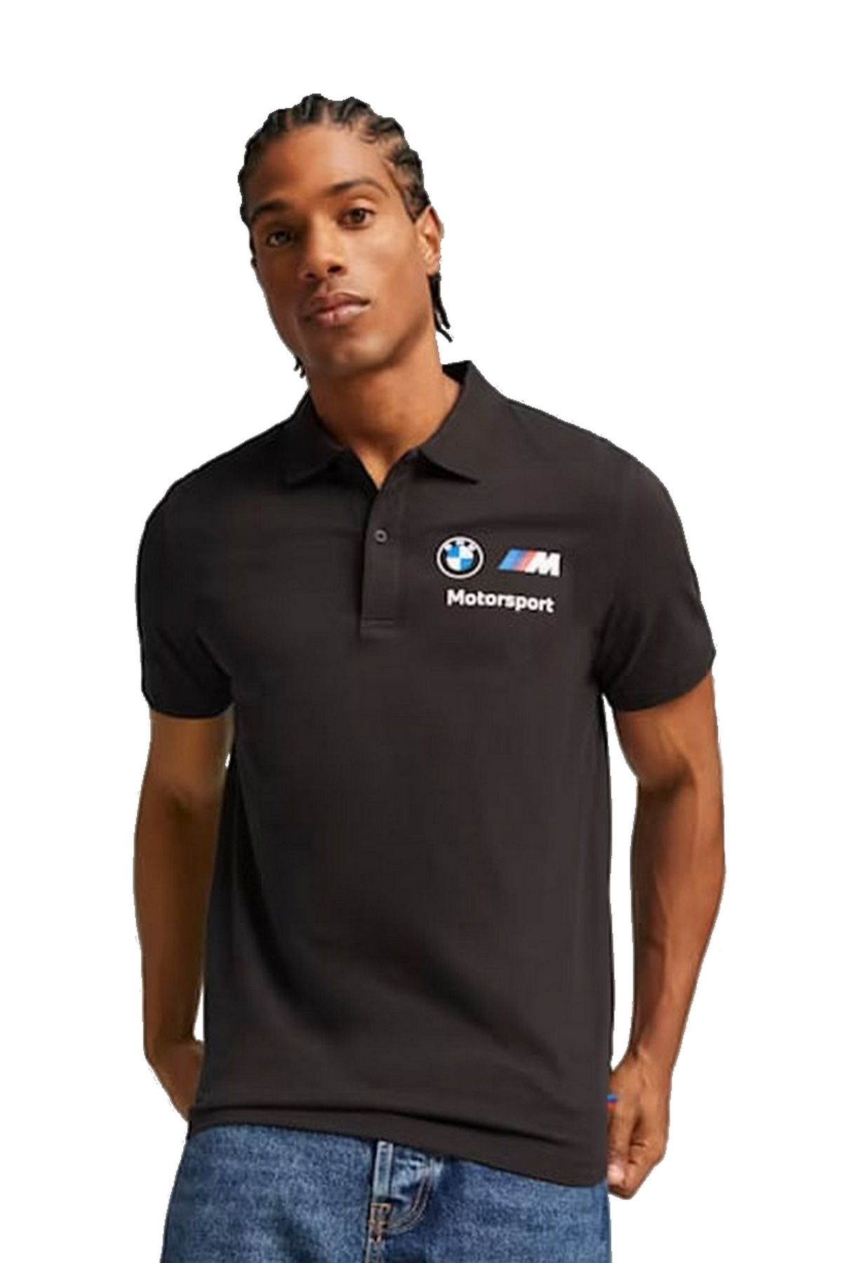 Puma Bmw MMS Essentials Motorsport Polo Puma-Black Erkek Polo Yaka Tişört Siyah 62131201