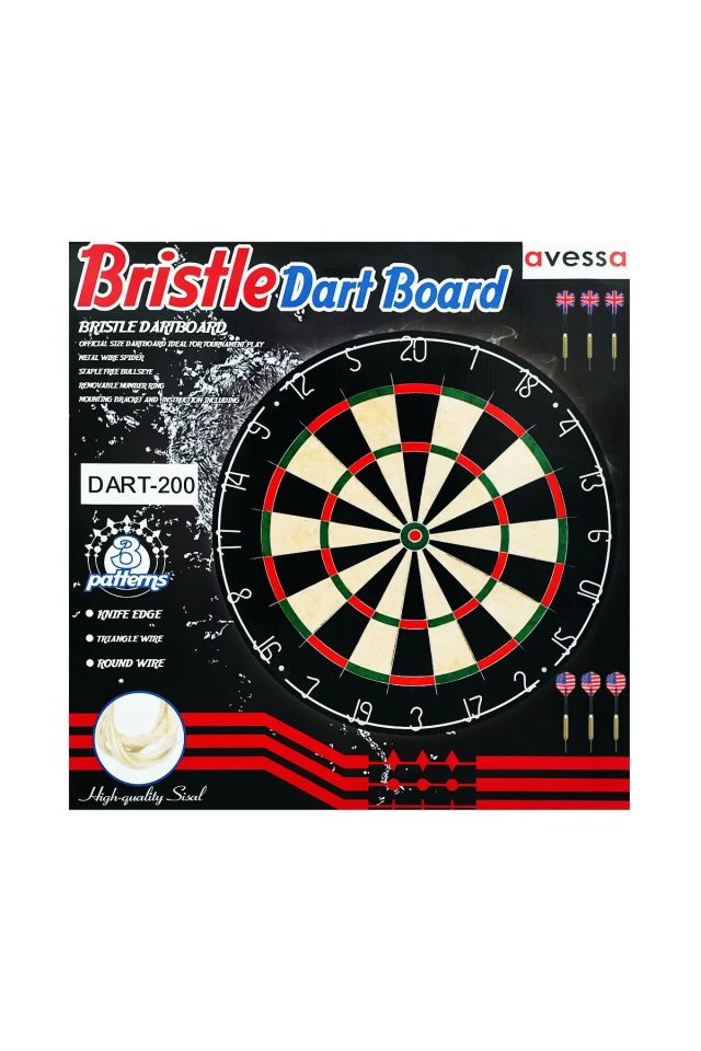 Avessa DART-200 SİSAL Profesyonel Dart + 6x18gr Dart Oku Set
