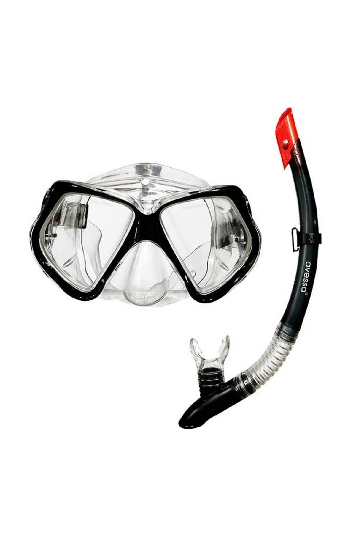 Avessa M4206P-SN26P Yüzücü Maske Şnorkel Set Siyah