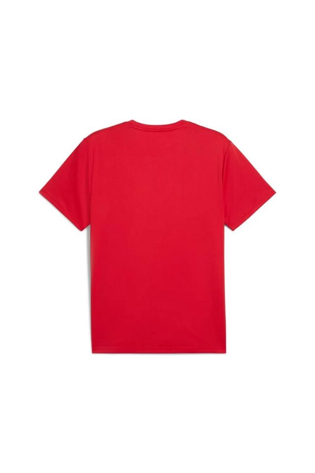 Puma M TAD Ess Poly Texture Tee Erkek Sıfır Yaka Tişört Kırmızı 52715511